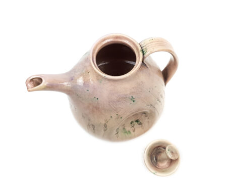 Keramik Lässige Teekanne mit Natur Motiv Lila
