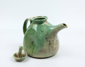 Keramik lässige Teekanne mit Natur Motiv