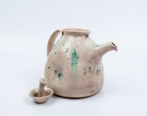Keramik lässige Teekanne mit Natur Motiv