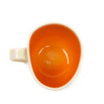 Lässige Keramik Tasse / Becher orange Frosch