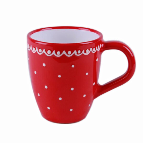 Northam DOTS Kaffeebecher Aus Porzellan – Spülmaschinenfest & Mikrowellengeeignet (ca. 8 Cm Ø, 10,5 Cm Hoch, Blau)